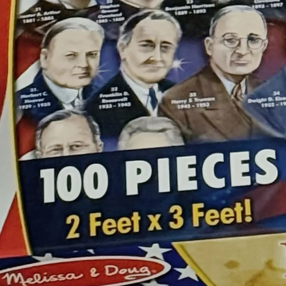 Melissa and Doug presidents of the United States floor puzzle, 2‘ x 3‘‎